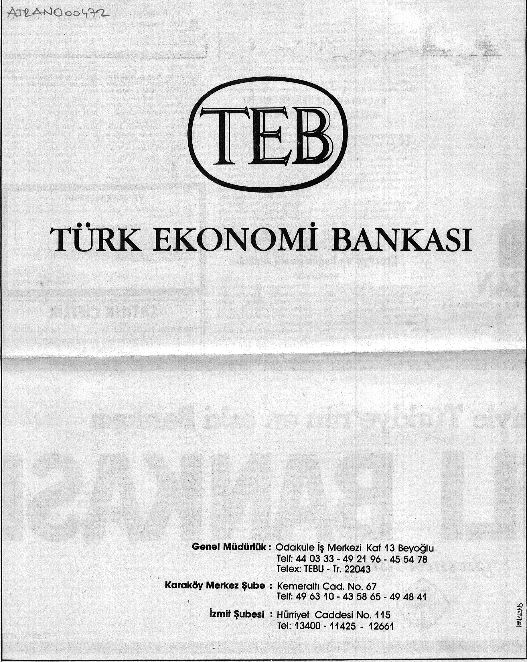 Salt Research: Türk Ekonomi Bankası Reklamı.